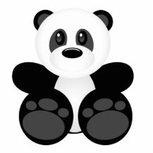 Ours panda en bambou découpage en acrylique