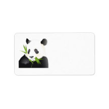 Ours panda étiquette d’adresse