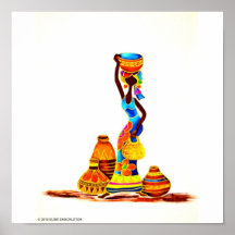 out of Africa Pots Poster