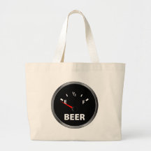 Out of Beer Fuel Gauge Canvas Bag