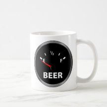 Out of Beer Fuel Gauge Coffee Mugs