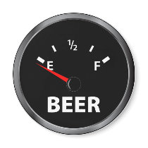 Out of Beer Fuel Gauge