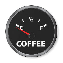 Out of Coffee Fuel Gauge