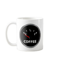 Out of Coffee Fuel Gauge Mug