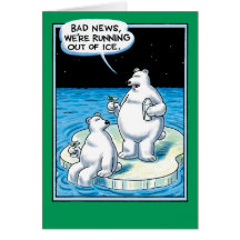 Out Of Ice Funny Card
