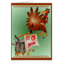 Out Of Order Thanksgiving Card