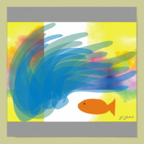 Out of School Fish POSTER posters