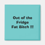 Out of the FridgeFat Bitch !!! Fridge Magnets