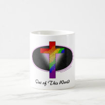 OUT of this World: Rainbow Cross Coffee Mugs