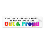 Out & Proud Bumper Sticker bumper stickers