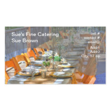 outdoor dinner party business card