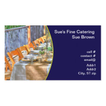 outdoor dinner party business card templates