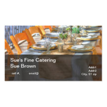outdoor dinner party business card templates