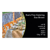 outdoor dinner party business card templates