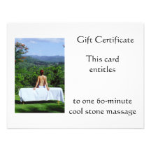 Outdoor Massage Gift Certificate Invite