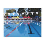 Outdoor Swimming Pool Postcard