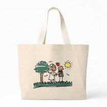 Outdoor Wedding Outside Nature Green Wedding Tote Bag
