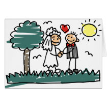 Outdoor Wedding Outside Nature Green Wedding Card