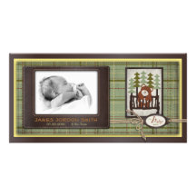 Outdoors Baby Photo Card