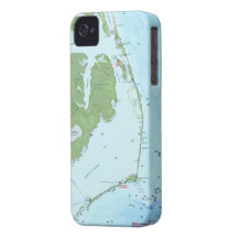 Outer Bank Map iPhone 4 Case-Mate Case