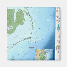 Outer Banks Map Fridge Magnets