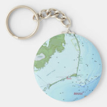 Outer Banks Map Key Chains
