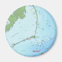 Outer Banks Map Magnet