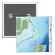 Outer Banks Map Pinback Button