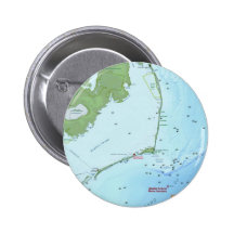 Outer Banks Map Pinback Button