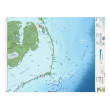 Outer Banks Map Postcards