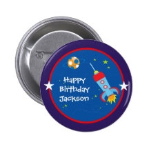 Outer Space 1 Birthday Button