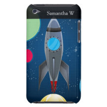 Outer Space Rocket Ship iPod Touch Cases