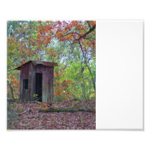 Outhouse in thr Fall Photographic Print
