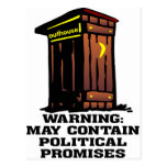Outhouse May Contain Political Promises Postcard