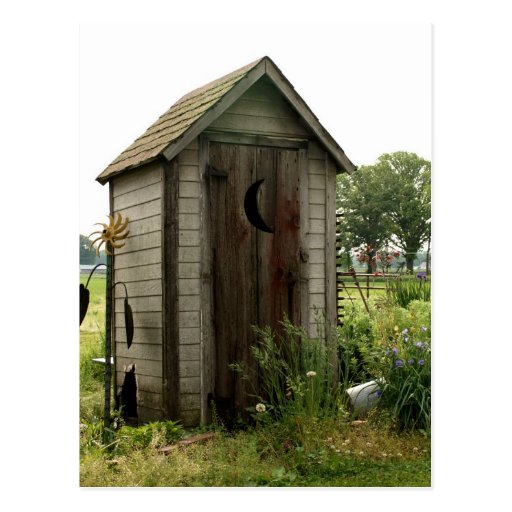 outhouse postcard