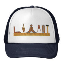 Outils de travail du maçon libre casquette de camionneur