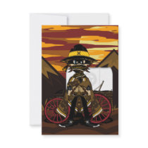 Outlaw Cowboy RSVP Card Custom Invitations