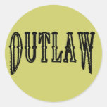Outlaw Round Sticker