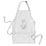 outline art - colour in dog sitting, aprons