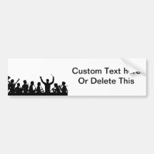 Outline of conductor and band black on white bumper sticker