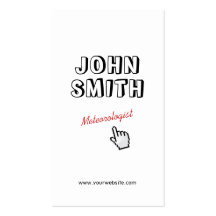 Outline Text Meteorological Business Card