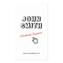 Outline Text Petroleum Engineer Business Card