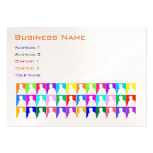 Outlines Pop Art Business Card Templates