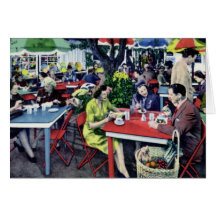 Outside Seating at Market Los Angeles California Card