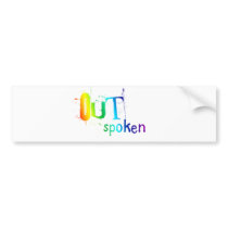 OUTSpoken (rainbow) Bumper Stickers