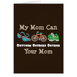 OutSwimBikeRunMom Greeting Cards