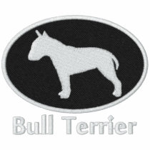 Oval Bull Terrier Embroidered Shirt (Long Sleeve)