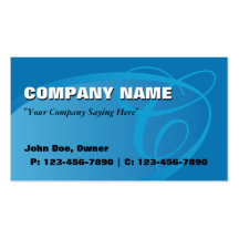 Oval Business Card/ Blue