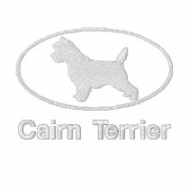 Oval Cairn Terrier Embroidered Shirt (Long Sleeve)