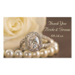 Oval Diamond Ring Wedding Thank You Stickers